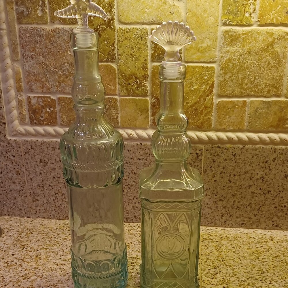 Glass bottles with tops